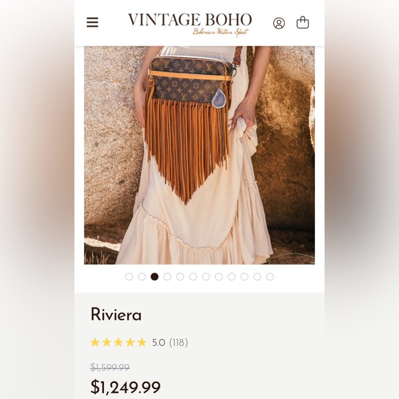 Vintage BoHo Authentic Louis Vuitton Fringe Crossbody - Picture 12 of 12